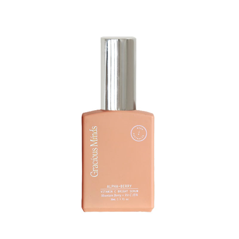 Buy Gracious Minds Alpha-Berry Vitamin C Bright Serum at One Fine Secret. Clean Beauty Melbourne.