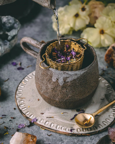 Anima Mundi Apothecary Herbal Tea. Buy Anima Mundi Blue Lotus Flower Of Intuition Wildcrafted Tea at One Fine Secret. Official Australian Stockist. Clean Beauty Melbourne.