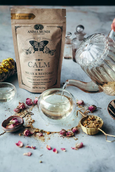 Anima Mundi Herbal Tea. Buy Anima Mundi Calm Relax & Restore Tea at One Fine Secret. Official Australian Stockist. Clean Beauty Melbourne.