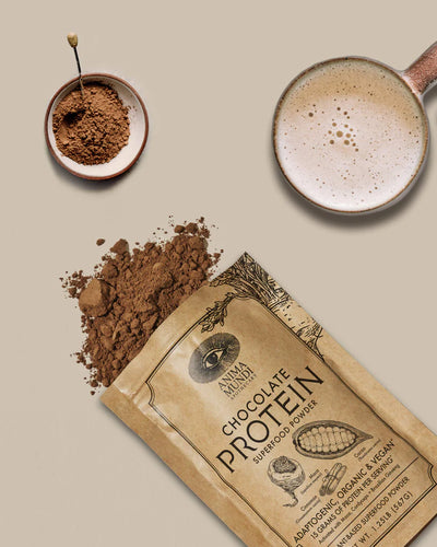 Buy Anima Mundi	Chocolate Protein Superfood Powder 567g at One Fine Secret. Official Australian Stockist. Clean Beauty Store in Melbourne.