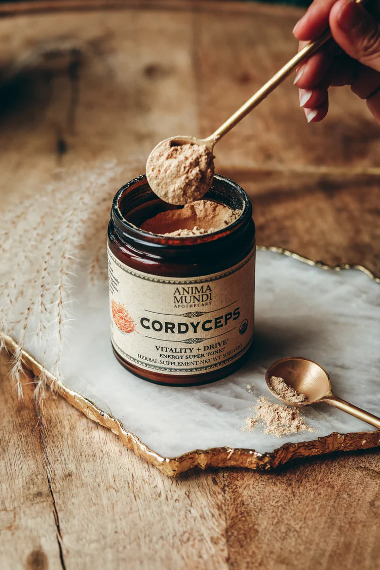 Anima Mundi Apothecary Herbal Supplement. Buy Anima Mundi Cordyceps Vitality + Drive Powder at One Fine Secret. Official Australian Stockist. Clean Beauty Melbourne.