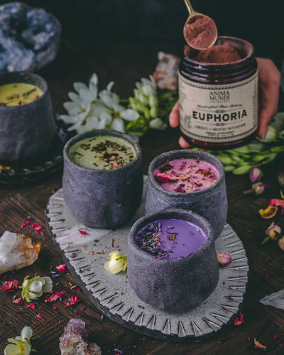 Anima Mundi Apothecary Herbal Supplement. Buy Anima Mundi Euphoria Mood, Joy & Bliss Powder at One Fine Secret. Official Australian Stockist. Clean Beauty Melbourne.