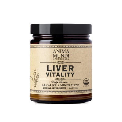 Anima Mundi Herbal Supplement. Buy Anima Mundi Liver Vitality Greens 113g in glass jar at One Fine Secret. Official Australian Stockist in Melbourne.