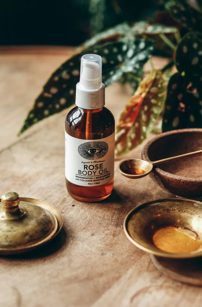 Buy Anima Mundi Rose Body Oil in 118ml or 30ml at One Fine Secret. Official Australian Stockist. Natural & Organic Skincare Clean Beauty Store in Melbourne.