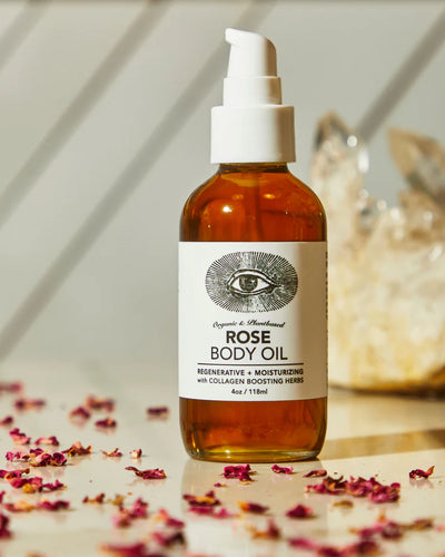 Buy Anima Mundi Rose Body Oil in 118ml or 30ml at One Fine Secret. Official Australian Stockist. Natural & Organic Skincare Clean Beauty Store in Melbourne.