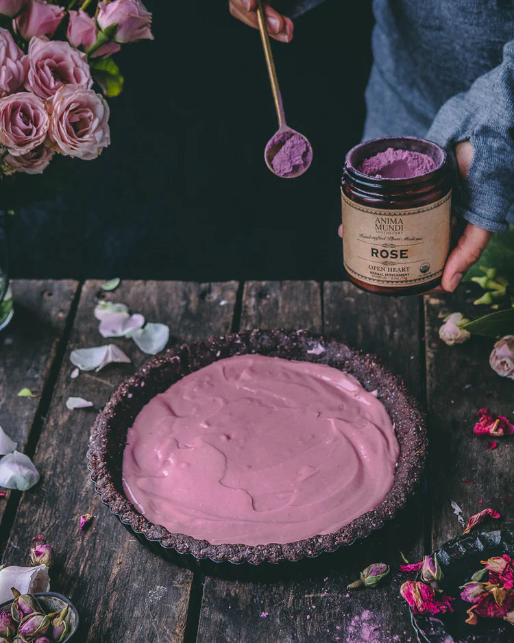 Anima Mundi Apothecary Herbal Supplement. Buy Anima Mundi Rose Open Heart (Love + Serenity) Powder at One Fine Secret. Official Australian Stockist. Clean Beauty Melbourne