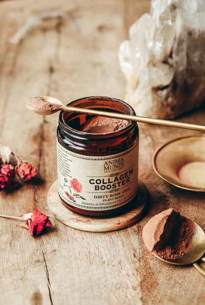 Anima Mundi Apothecary Herbal Supplement. Buy Anima Mundi Collagen Booster Dirty Rose Chai Powder at One Fine Secret. Official Australian Stockist. Clean Beauty Melbourne.