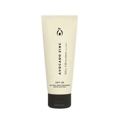 Buy Avocado Zinc SPF 30 Natural Body Sunscreen 100ml at One Fine Secret Clean Beauty.