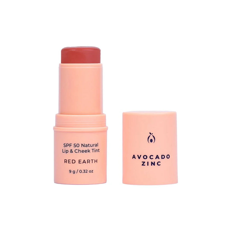 Buy Avocado Zinc SPF 50 Natural Lip & Cheek Tint in Red Earth colour at One Fine Secret.