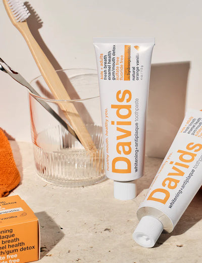 Buy Davids Kids + Adults Whitening+Antiplaque nano-Hydroxyapatite Toothpaste 113g at One Fine Secret. Official Australian Stockist. Clean Beauty Melbourne.