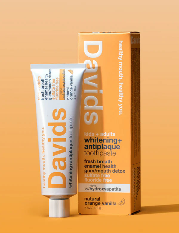 Buy Davids Kids + Adults Whitening+Antiplaque nano-Hydroxyapatite Toothpaste 113g at One Fine Secret. Official Australian Stockist. Clean Beauty Melbourne.