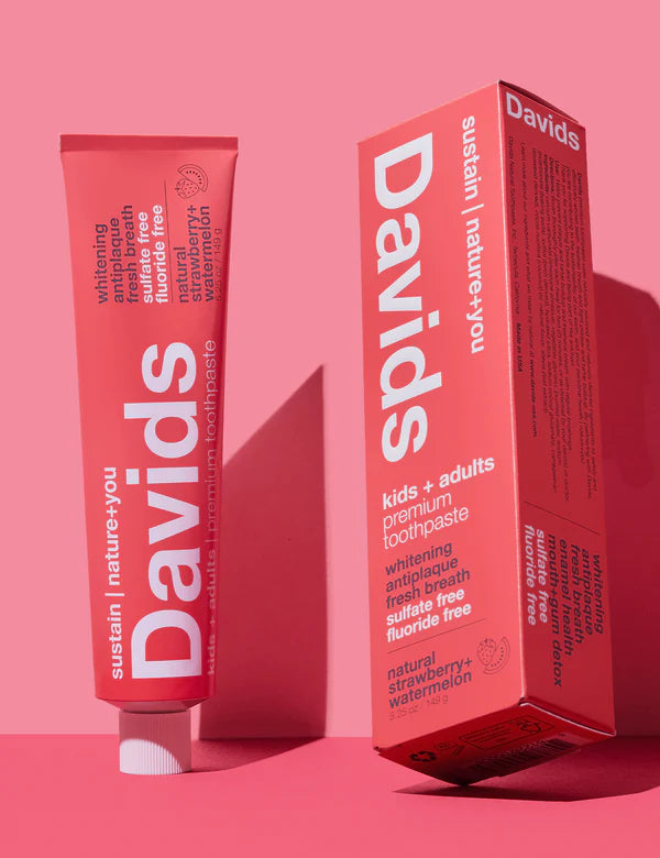 Buy Davids Kids + Adults Strawberry Watermelon Toothpaste at One Fine Secret. Official Stockist in Melbourne, Australia.