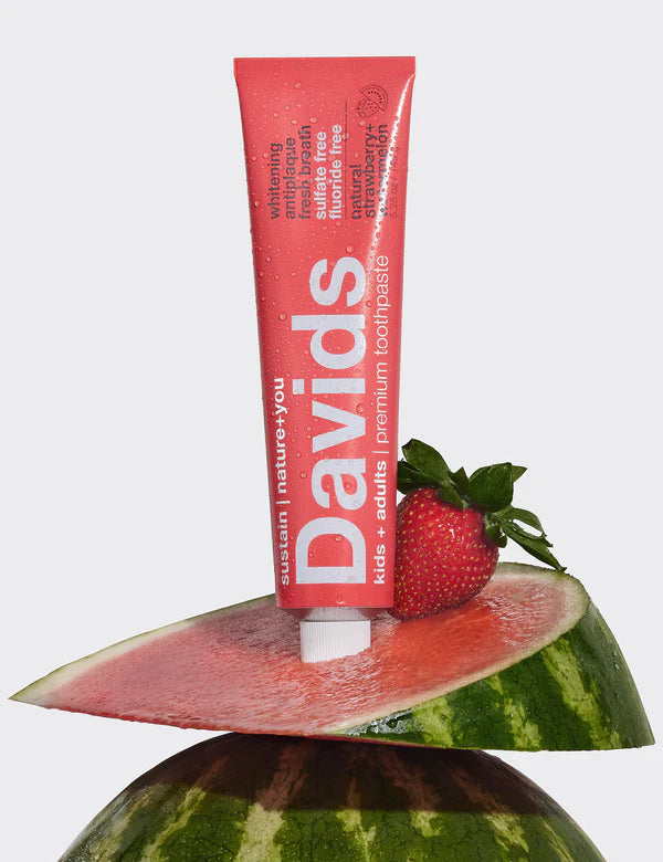 Buy Davids Kids + Adults Strawberry Watermelon Toothpaste at One Fine Secret. Official Stockist in Melbourne, Australia.