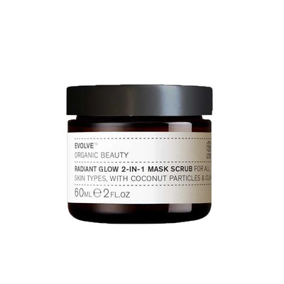 Buy Evolve Organic Beauty Radiant Glow 2-in-1 Mask Scrub 60ml at One Fine Secret. Official Australian Stockist.