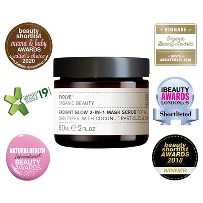 Buy Evolve Organic Beauty Radiant Glow 2-in-1 Mask Scrub 60ml at One Fine Secret. Official Australian Stockist.