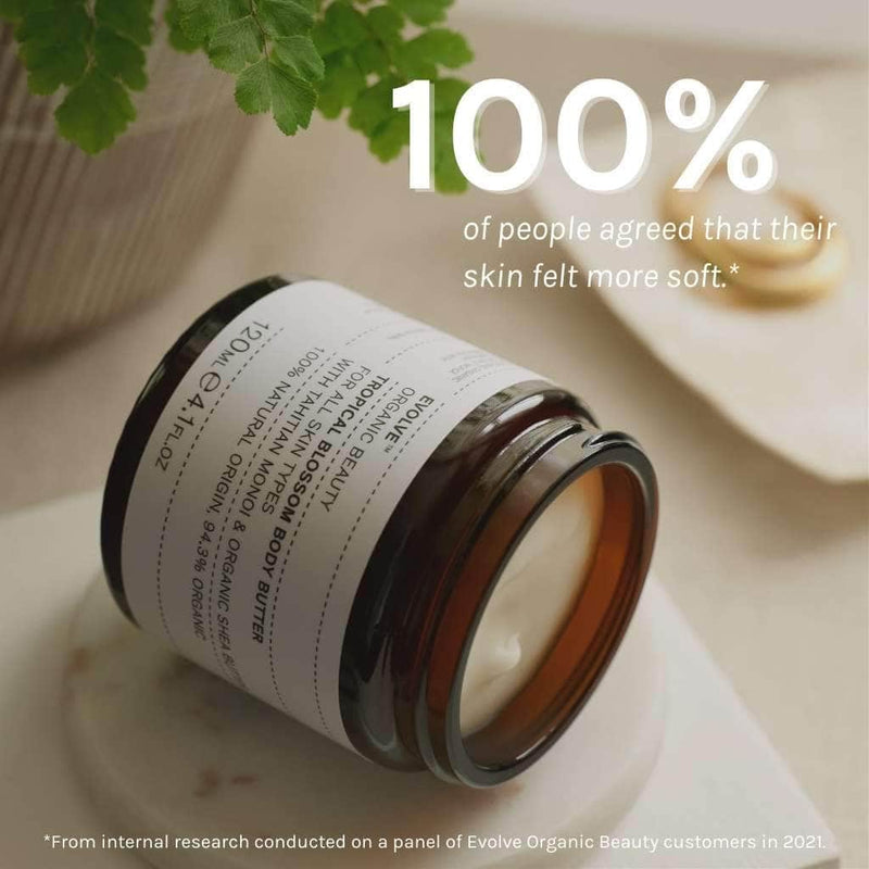 Buy Evolve Organic Beauty Tropical Blossom Body Butter 120ml at One Fine Secret. Official Australian Stockist.