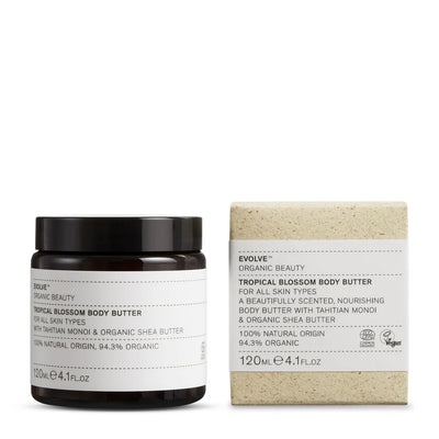 Buy Evolve Organic Beauty Tropical Blossom Body Butter 120ml at One Fine Secret. Official Australian Stockist.