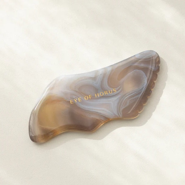 Buy Eye of Horus Agate Gua Sha at One Fine Secret. Clean Beauty Australia.