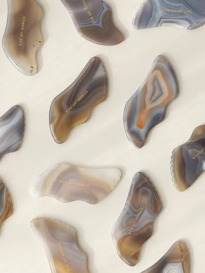 Buy Eye of Horus Agate Gua Sha at One Fine Secret. Clean Beauty Australia.