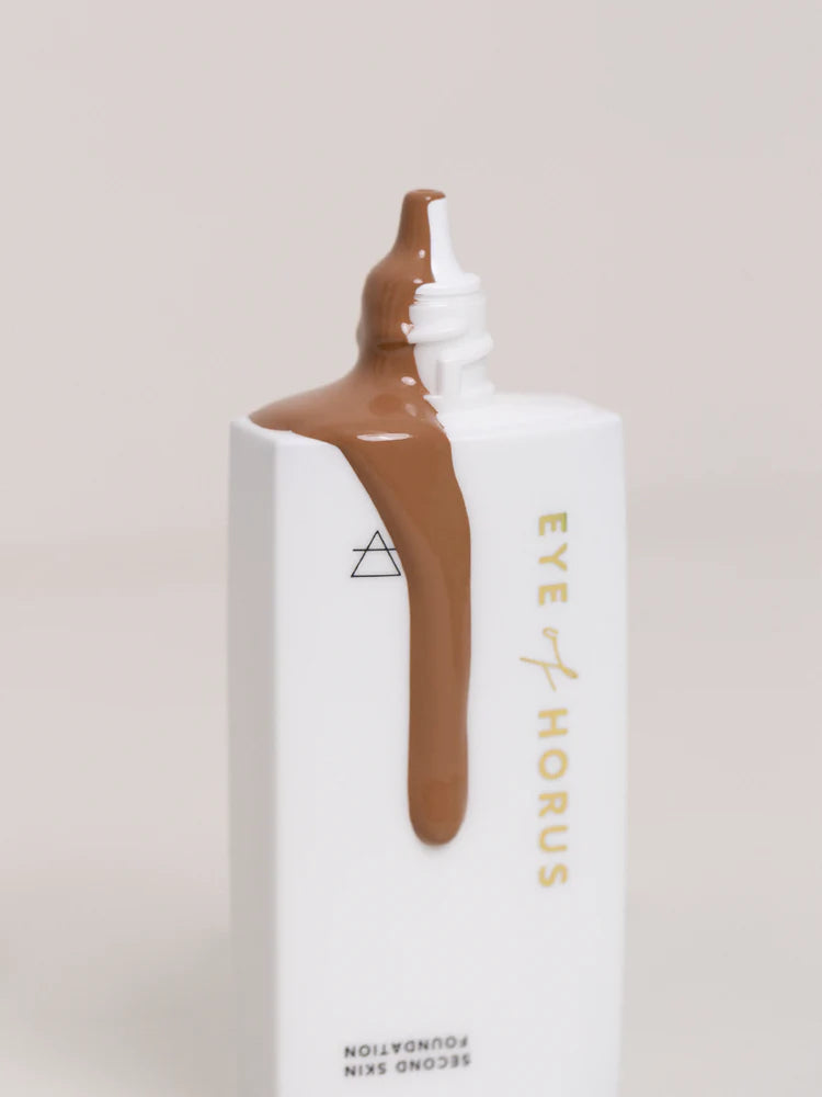 Natural soft focus makeup foundation. Buy Eye of Horus Second Skin Foundation in Tan/Rich shade at One Fine Secret. Natural Makeup Clean Beauty store in Melbourne.