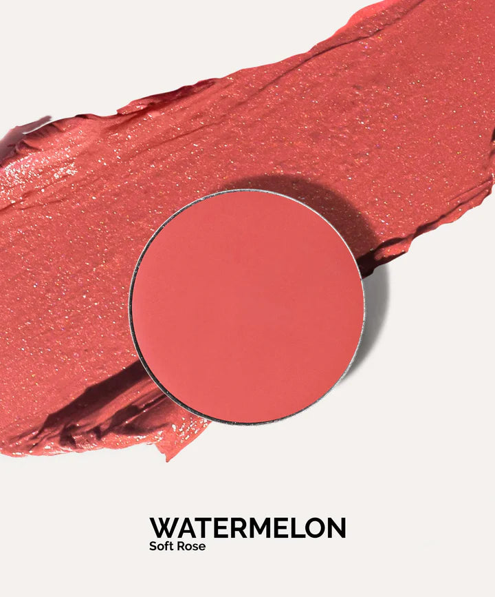 Buy Fitglow Beauty Multi-use Cream Lip + Cheek + Illuminator Refill in Watermelon Soft Rose colour at One Fine Secret. Official Australian Stockist. Natural & Organic Makeup Clean Beauty Store in Melbourne.