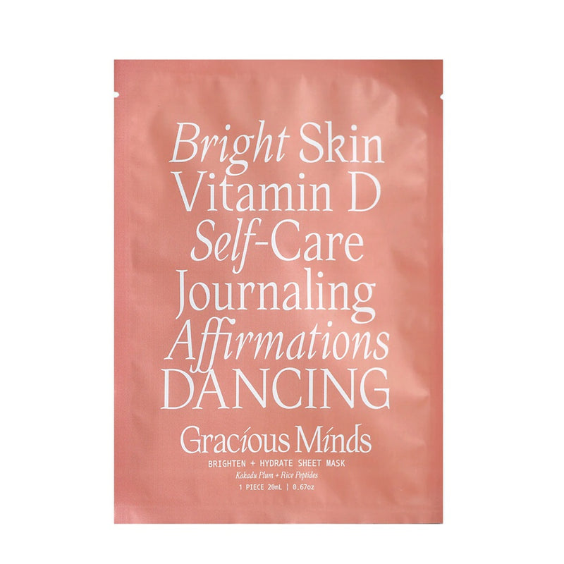 Buy Gracious Minds Brighten + Hydrate Sheet Mask at One Fine Secret.