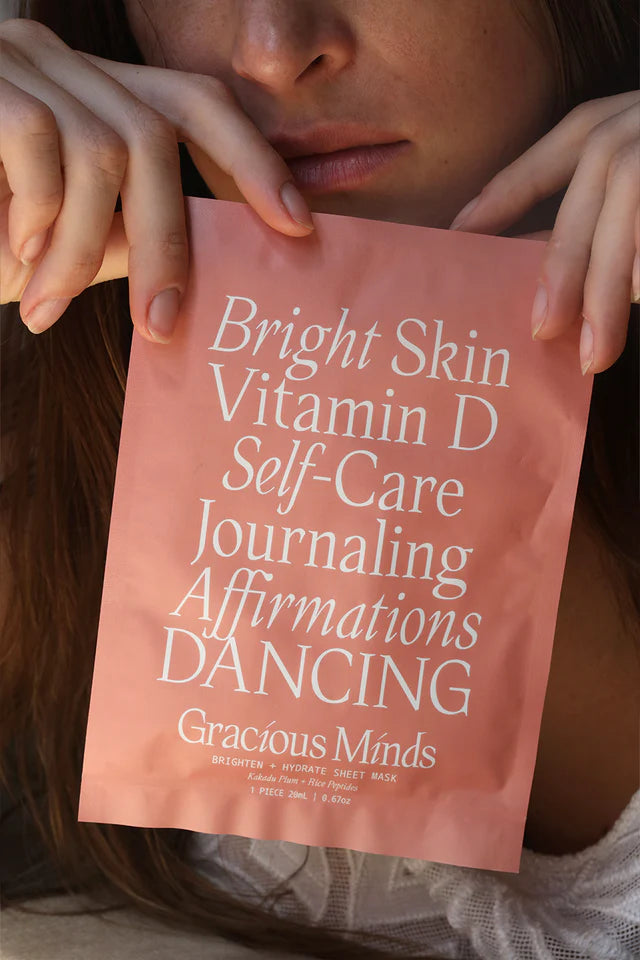 Buy Gracious Minds Brighten + Hydrate Sheet Mask at One Fine Secret.