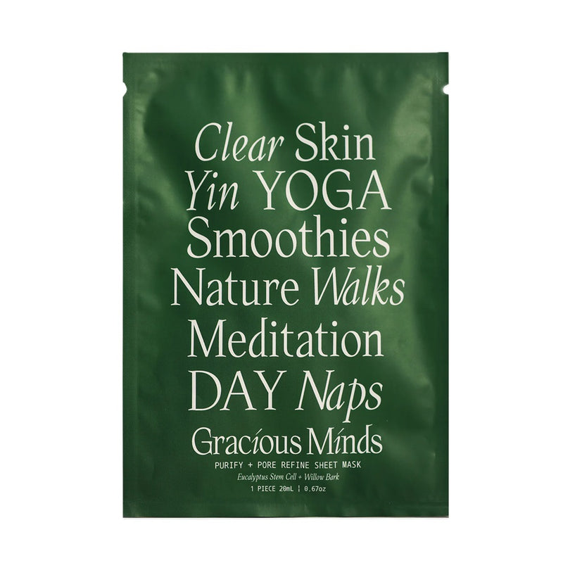 Buy Gracious Minds Purify + Pore Refine Sheet Mask at One Fine Secret.