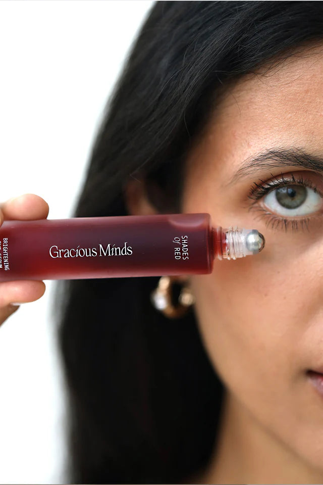 Buy Gracious Minds Shades Of Red Brightening Eye Serum 15ml + Reusable Eye Masks.