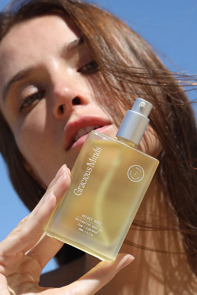 Buy Gracious Minds Velvet Rose Restorative Body Oil at One Fine Secret. Clean Beauty Australia.