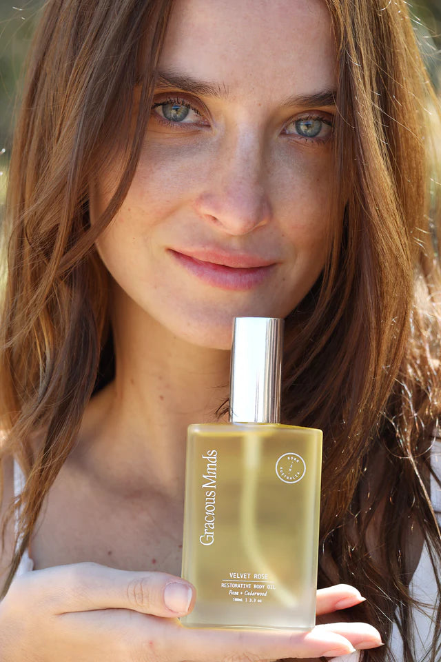 Buy Gracious Minds Velvet Rose Restorative Body Oil at One Fine Secret. Clean Beauty Australia.