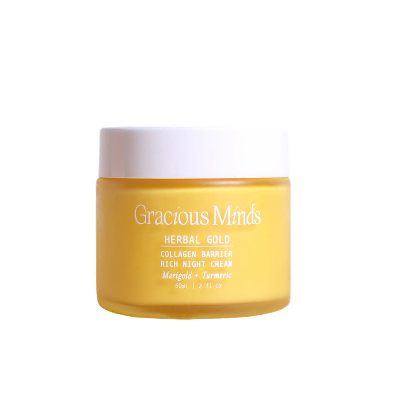 Buy Gracious Minds Herbal Gold Collagen Barrier Rich Night Cream at One Fine Secret Clean Beauty.