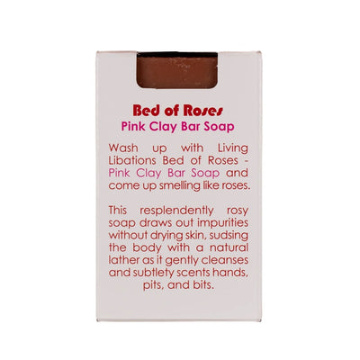 Buy Living Libations Bed of Roses - Pink Clay Bar Soap 120g at One Fine Secret Clean Beauty.