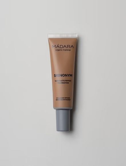 Buy Madara Skinonym Semi-Matte Peptide Foundation in Warm Tan colour at One Fine Secret. Official Australian Stockist in Melbourne.