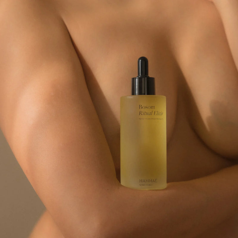 Buy Mammae Bosom Ritual Elixir in 120ml, 30ml or 5ml sample size at One Fine Secret. Award Winning Breast Massage Oil. Official Stockist. Clean Beauty Store in Melbourne, Australia.