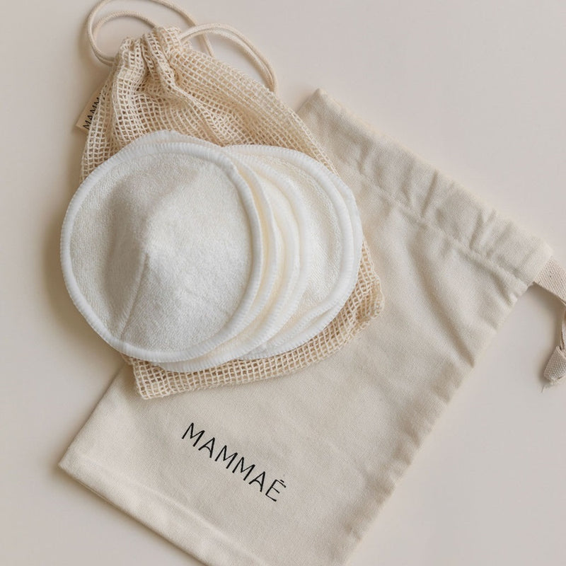 Award winning organic cotton & bamboo breast pads. Buy Mammae Bosom Wearables Reusable Contoured Breast Pads in 10cm or 12cm at One Fine Secret. Clean Beauty Melbourne.