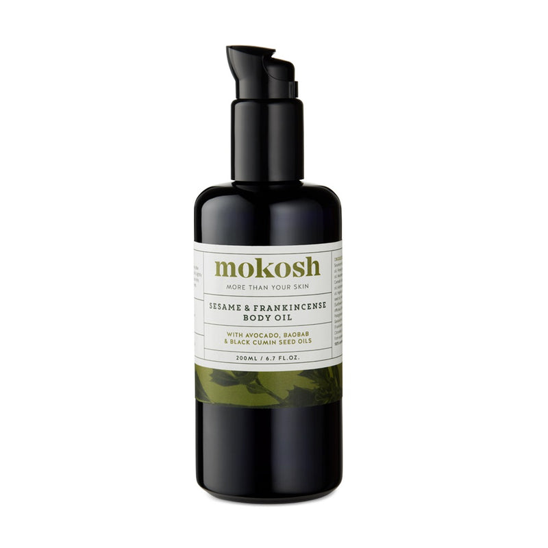 Award-winning Australian Organic Body Oil. Buy Mokosh Sesame and Frankincense Body Oil 200ml at One Fine Secret. Clean Beauty Store in Melbourne, Australia.