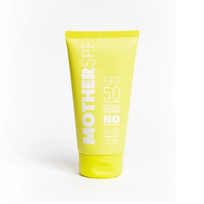 Buy MOTHER SPF Mineral Face & Body Sunscreen SPF 50 120g at One Fine Secret Clean Beauty.