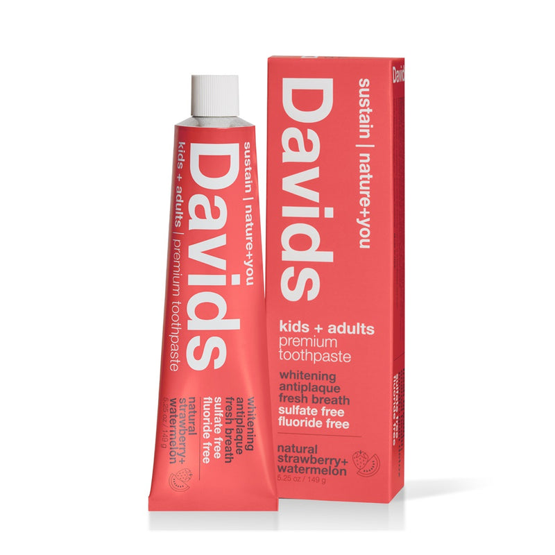 Buy Davids Kids + Adults Strawberry Watermelon Toothpaste at One Fine Secret. Official Stockist in Melbourne, Australia.