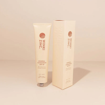 Buy Winki Zinc Mineral Sunscreen SPF 50 at One Fine Secret. Natural Suncare & Clean Beauty Store in Melbourne, Australia.