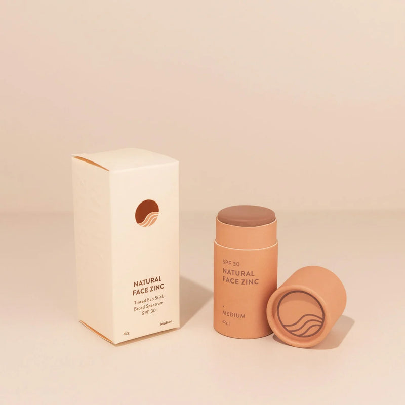 Buy Winki Zinc Natural Face Zinc SPF 30 Tinted Eco Stick in MEDIUM at One Fine Secret. Official Stockist. Clean Beauty Melbourne.