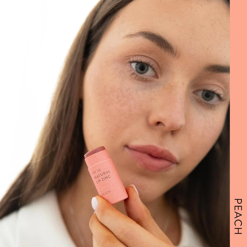 Buy Winki Zinc Natural Lip Zinc SPF 30 Tinted Eco Stick in Peach colour at One Fine Secret. Natural & Organic Lip Care Clean Beauty Store in Melbourne, Australia.