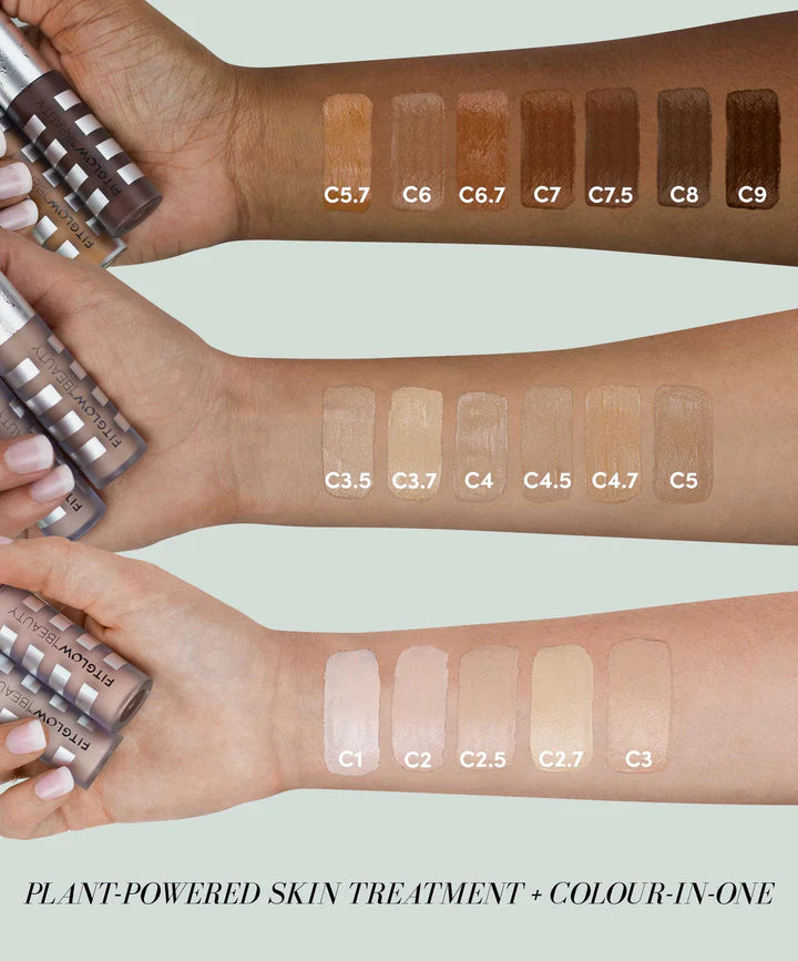 Fitglow Beauty Conceal+ Concealer Colour Swatches Models at One Fine Secret. Official Australian Stockist.