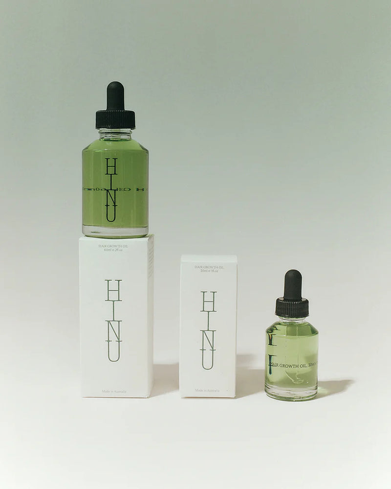 Buy HINU Hair Growth Oil 60ml or 30ml at One Fine Secret Clean Beauty.