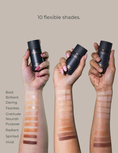 Find your perfect shade of Inika Organic Serum Foundation at One Fine Secret.