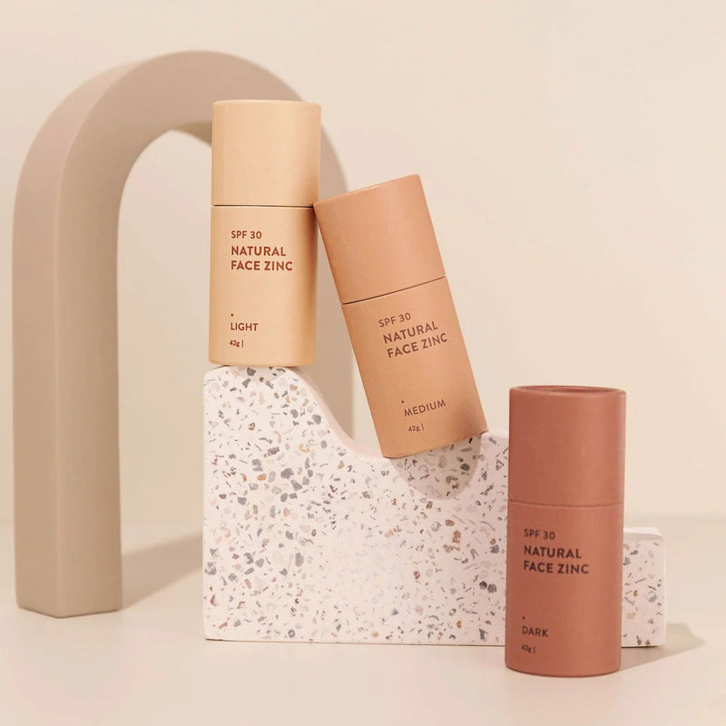 Buy Winki Zinc Natural Face Zinc SPF 30 Tinted Eco Stick. 3 Shade Colours available at One Fine Secret. Official Stockist. Clean Beauty Melbourne.