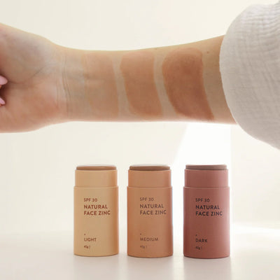 Buy Winki Zinc Natural Face Zinc SPF 30 Tinted Eco Stick. 3 Shade Colours available at One Fine Secret. Official Stockist. Clean Beauty Melbourne.